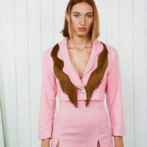 Fashion Brand Company Vulva Blazer in Pink size Small S M